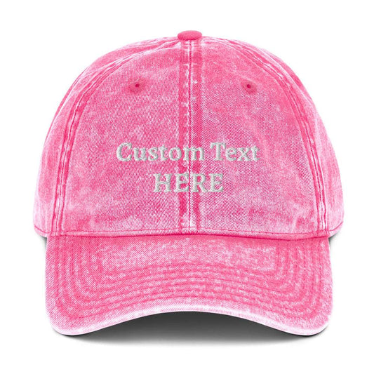 Custom Embroidery - Vintage Cotton Twill Cap Laura's Legacy Boutique