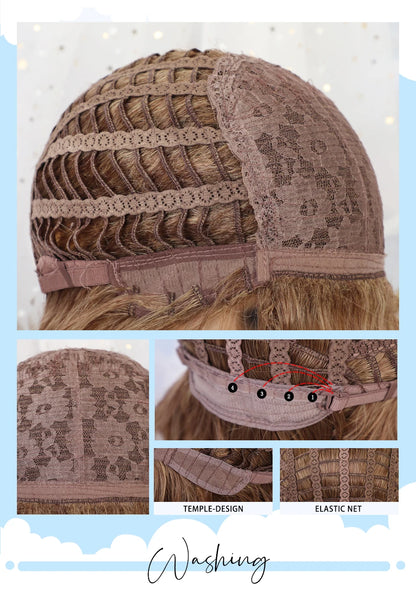 Daily Wigs- Short Straight Light Blonde with Bangs