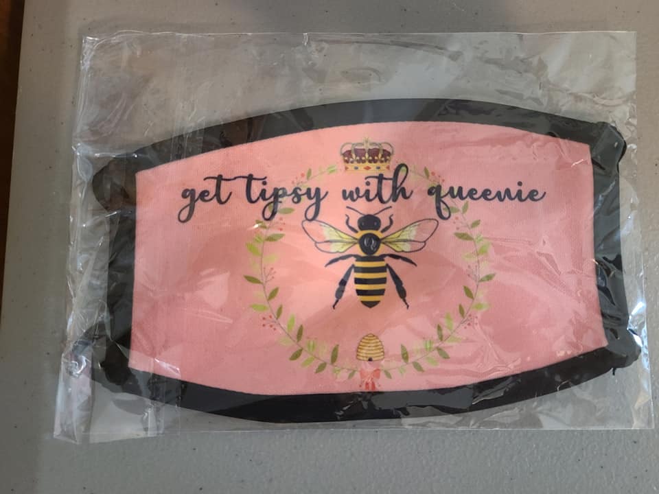 Mask with Black Border & Straps Adult Small/Medium Laura's Legacy Boutique