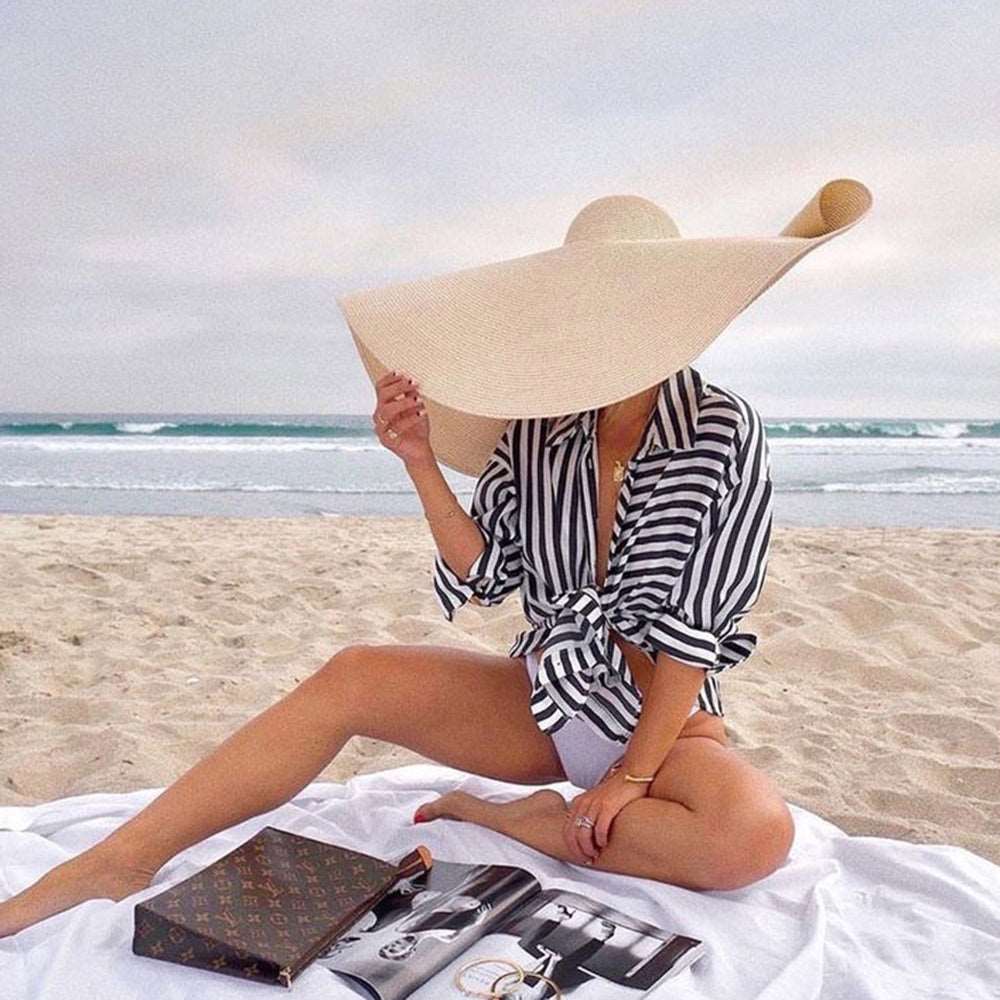 Oversized Wide Brim Beach Hat Laura's Legacy Boutique